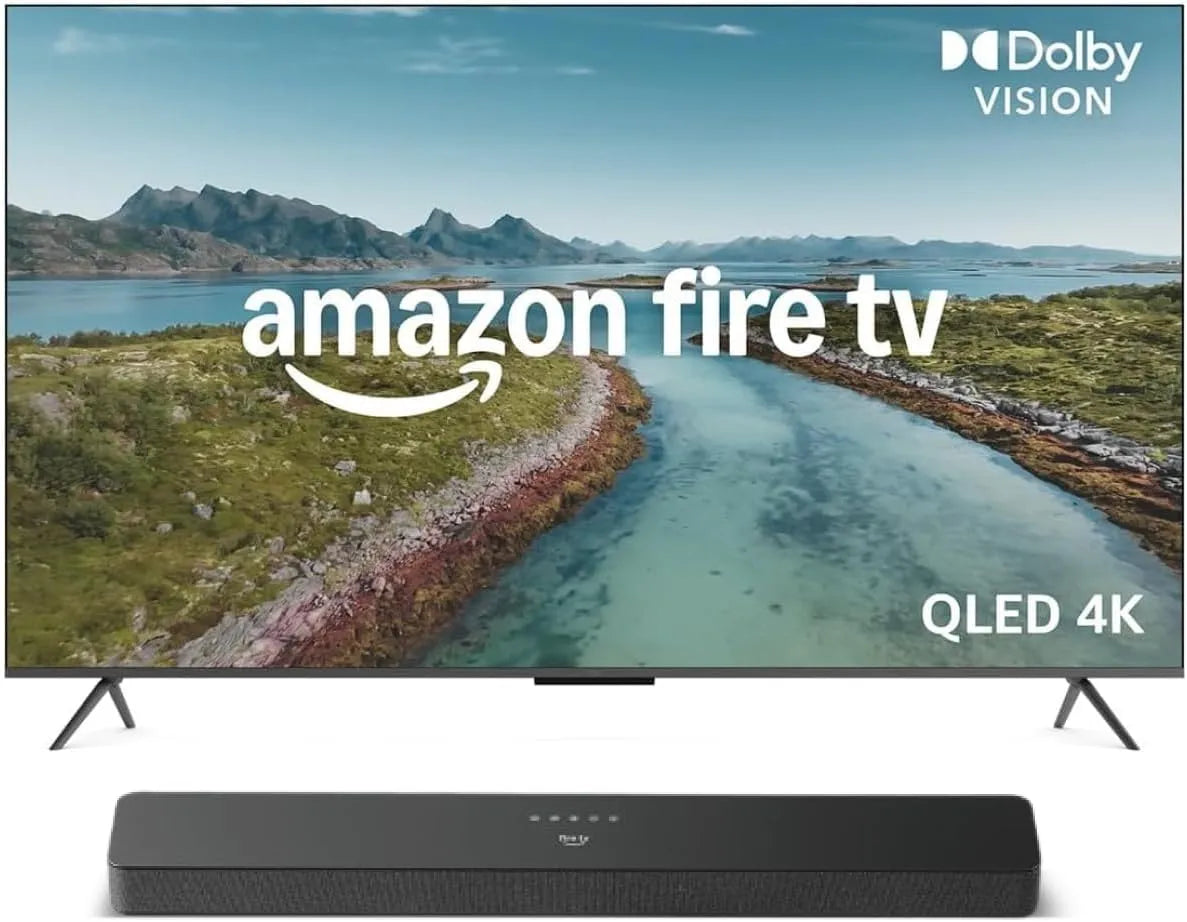 Amazon HDR10 55-Zoll, + Ember QLED serie med Fire TV, 55-tommer Smart TV i 4K Ultra HD, Dolby, Sort, QLED, 4K, 3.1 l