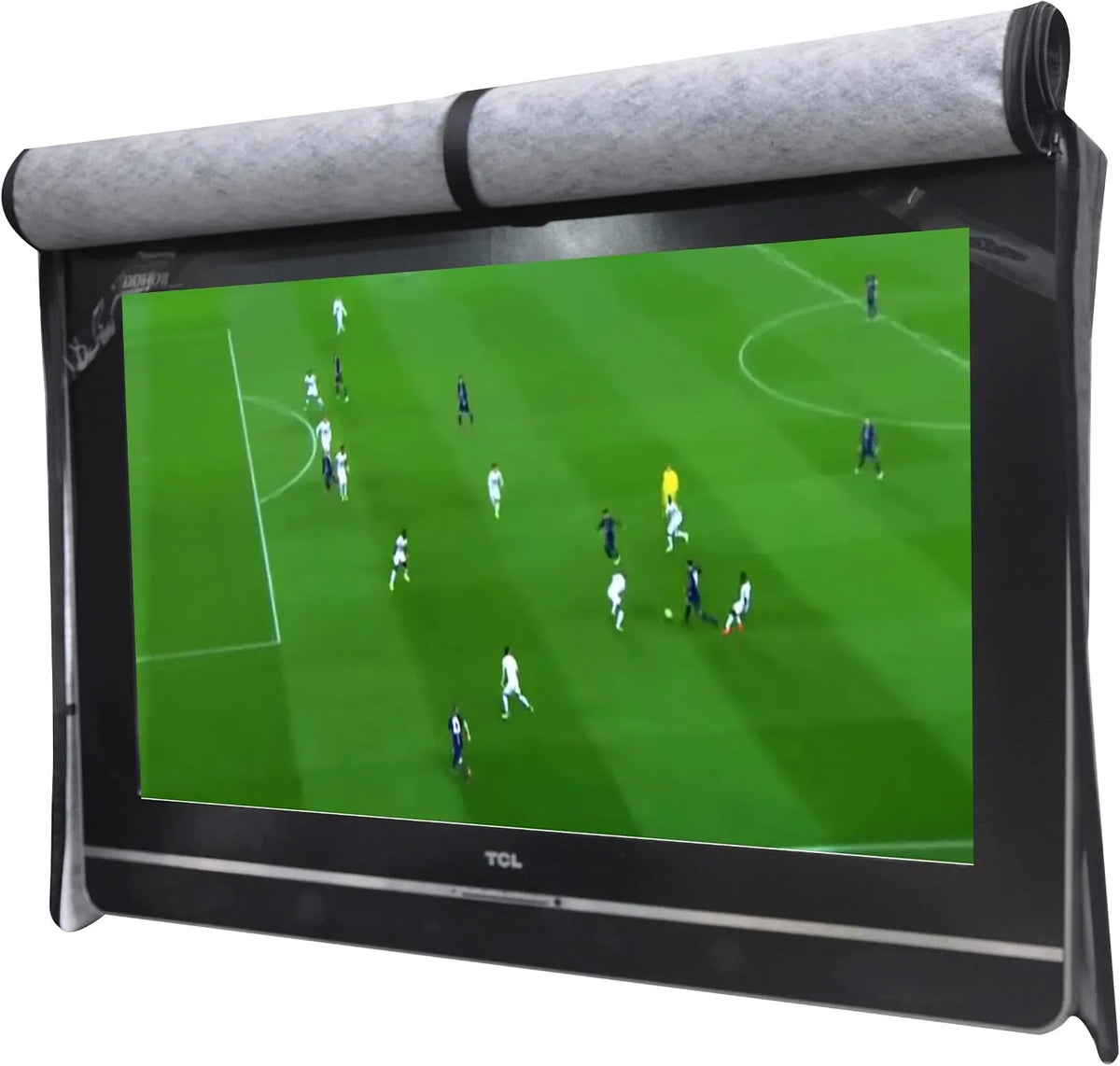 acoveritt, Skærmbeskyttelse til TV, Udendørs 86-90 tommer TV sæt dækning, ridsefast foring, beskytter LED-skærm, Sort, 203, 4 cm, 124