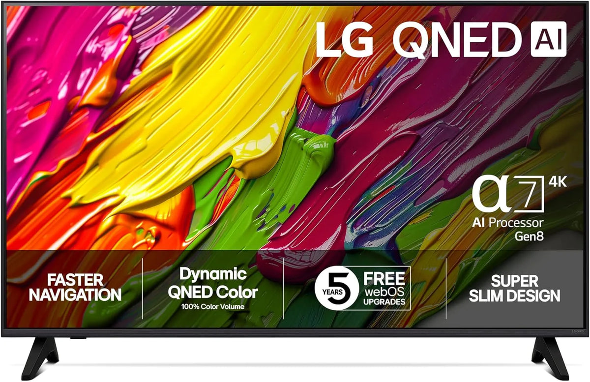 LG, TV'er, QNED AI 2025 TV, Sort, 4K, 25 W