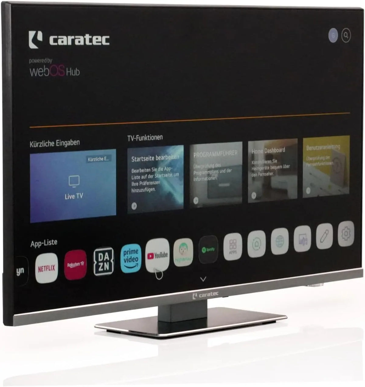 Caratec DVB-S2 DVB-T2, TV'er, CAV242E-S Vision CAV242E- S 60cm (24) 12V LED-tv med webOS Bluetooth DVB- T2 DVB, Sort, 60cm, 12V