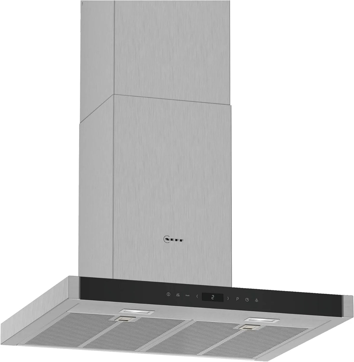 Neff D65BMP5N0, Væghængte emhætter, område N70, 60cm, udstødnings- eller recirkuleret luft, energieffektivitet A, Sølv