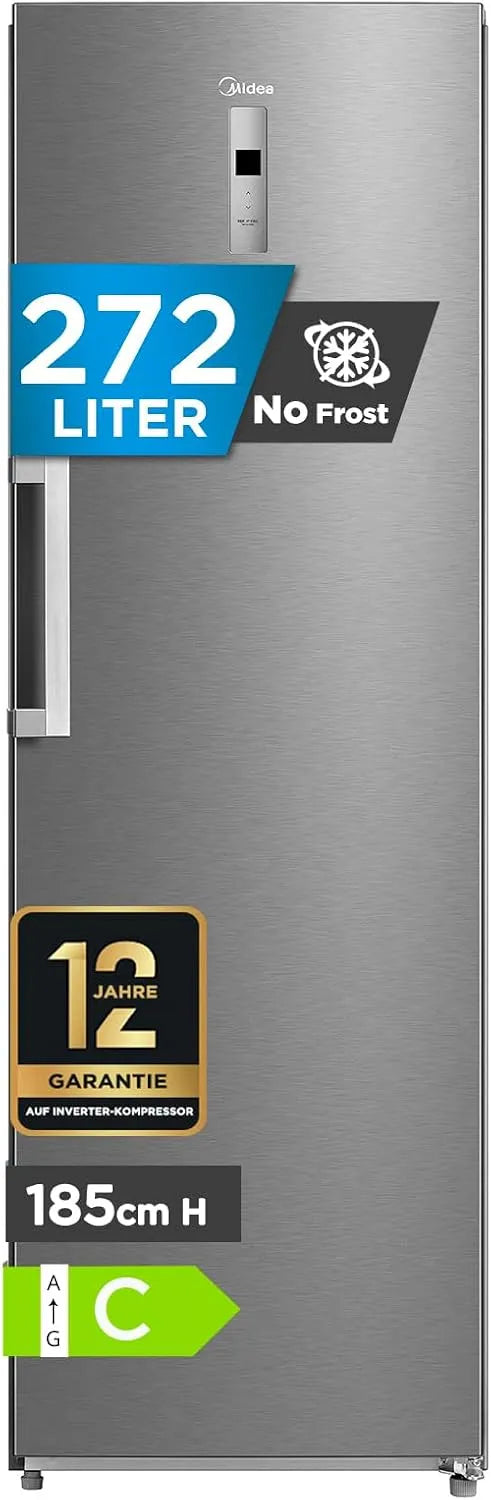 Midea 2-in-1, Fryseskabe, Foran 272L 2- -1 Fryser & Køleskab, omskiftelig, fritstående, Hvid, 272L, 157 kW