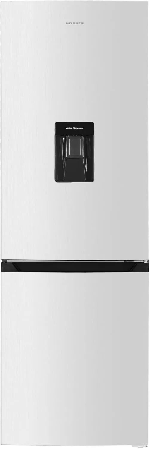 HEINNER HCNF-HM291WDE, Køle-/fryseskabe, Frysefryser 291 L - No Frost, vanddispenser, LED-belysning - køleskab med fryser, Sølv, 291 L, 291W