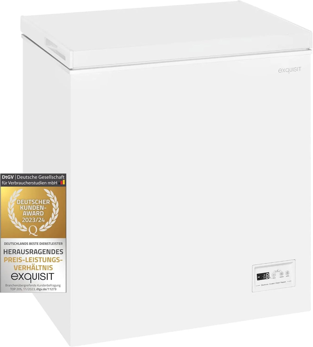 Exquisit GT150-E-040E GT150, Kummefrysere, Udsøgt fryser - E- 040E Hvid - 142 L fryser - 55 cm, Hvid, 142 L, 55 cm