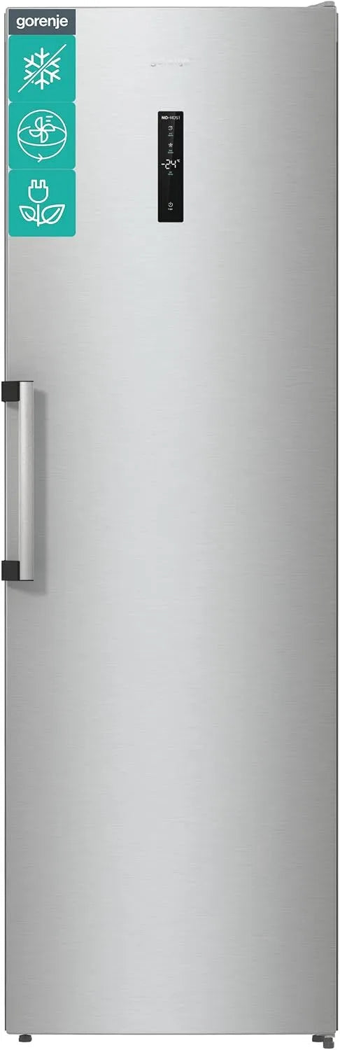 Gorenje FN619DAXL6, Fryseskabe, Fryser, fritstående, udskifteligt, Rustfrit stål, Sølv, 185 cm, 4L
