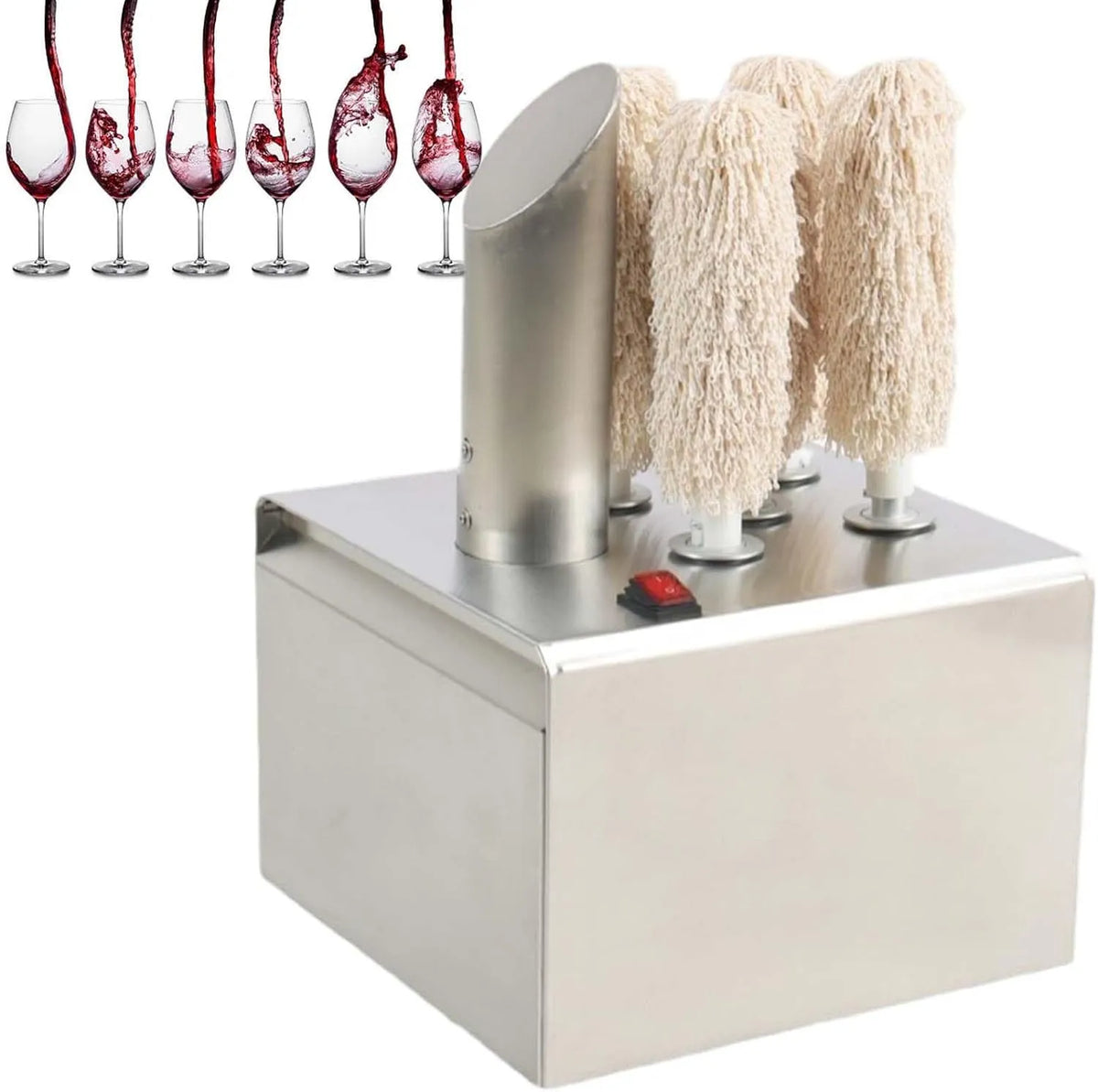 vnmudzeo 330Cup/H 8-K, Glasopvaskemaskiner, 5-/ Automatisk vin glas polering maskine, 330 / 660 kopper / H, 5- / 8- bar, Gennemsigtig, 10 cm