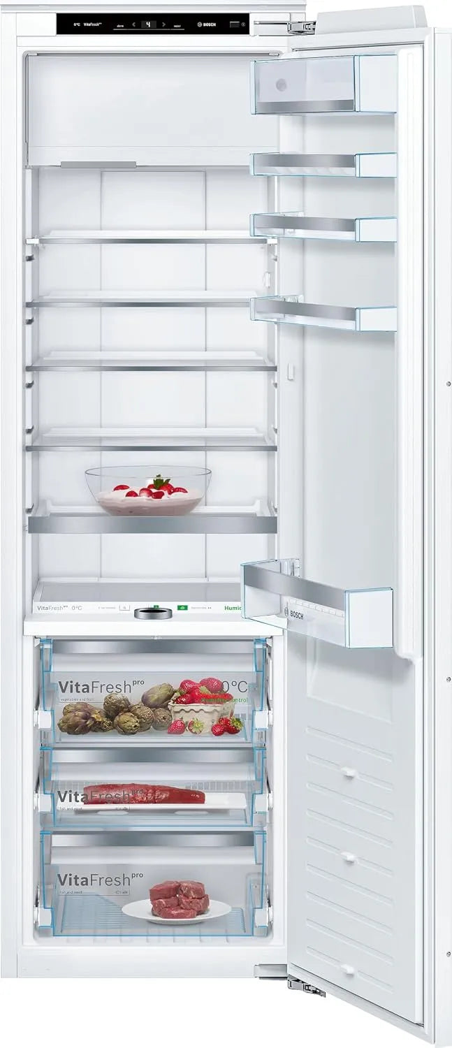 Bosch KIF82PFE0, Køle-/fryseskabe, serie 8 bygget i køleskab med fryser 177, 2 x 55, 8 cm, Hvid, 0 V, 36 dB