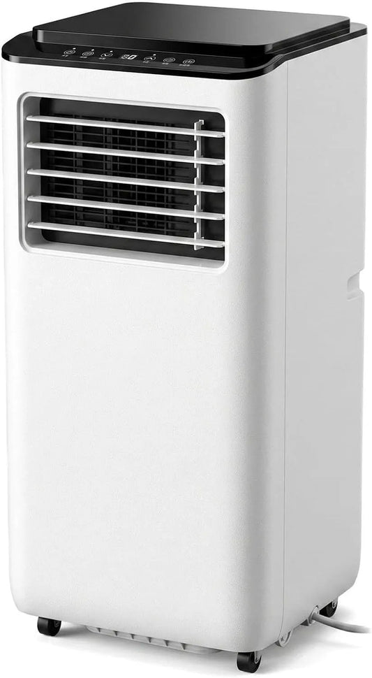 GIOFEOIK 24-Stunden-Timer, Mobile klimaanlæg, Bærbar aircondition 12000 BTU, bærbare klimaanlæg med fjernbetjening, 24- timers, Hvid, 12000 BTU