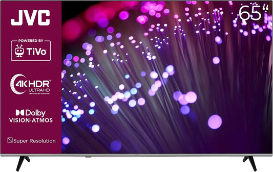 JVC LT-65VU7555, Bærbare TV'er, LT- TV 65 tommer Smart TV drevet af TiVo 4K UHD TV med Dolby Vision HDR, Dolby, Sort, 65V, 4K, 164 cm