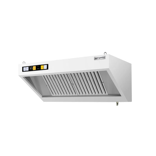 GGM Gastro, Væghængte emhætter, væghætte med motor 1200 mm, Sort, 1200 mm, 700 mm, 450 mm, 230V
