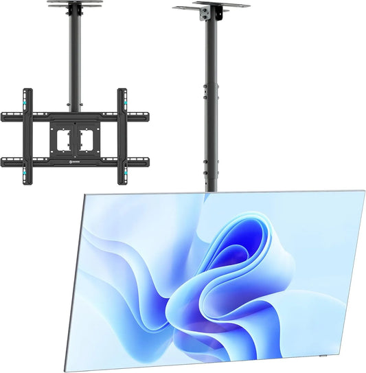 ONKRON N1L-B, Væg- og loftbeslag, TV loftsholder 32-80 tommer, op til 68 kg, max VESA 600x400, N1L- B, Sort, 1L, 68 kg, 600x400, 100x100