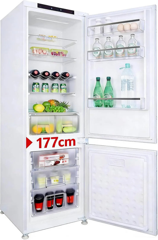 magictec, Køle-/fryseskabe, Bygge- i køleskab med fryser 177 cm høj x 54 cm bred Ingen frost Plus, kølig, Hvid, 177 cm, 54 cm, 248 l, 186L