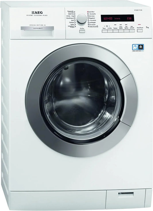 AEG L5.5FL, Vaskemaskiner, LAVAMAT vaskemaskine frontlæsser / A + + + -10% B / 1400 UpM / 7 kg / starttid, Hvid, 7 kg, 1.400 rpm, 72 dB, 9000 L