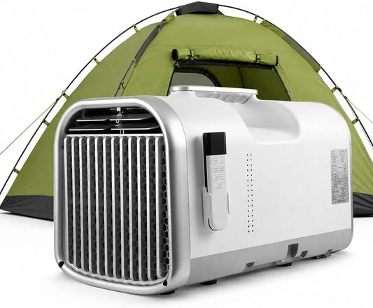 ZenSeFarin 4-in-1, Mobile klimaanlæg, Bærbar aircondition med udstødningsslange, mobil aircondition til camping, Hvid, 1 l, 1300W, 5100 BTU