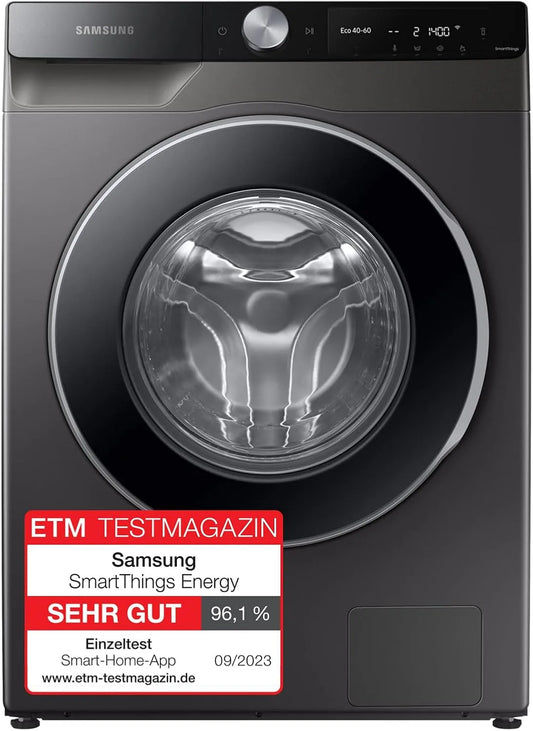 Samsung WW80T604ALXAS2, Vaskemaskiner, vaskemaskine, 8 kg, 1400 rpm, Ecoboble, Simple styring, WiFi SmartControl, Sølv / sort