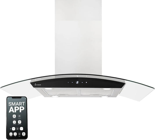 KKT KOLBE, Frithængende emhætter, KKT PISTON rækkevidde hætte 90 cm, Sort / sølv, 90 cm, 70 cm, 4 x 1, 5 W