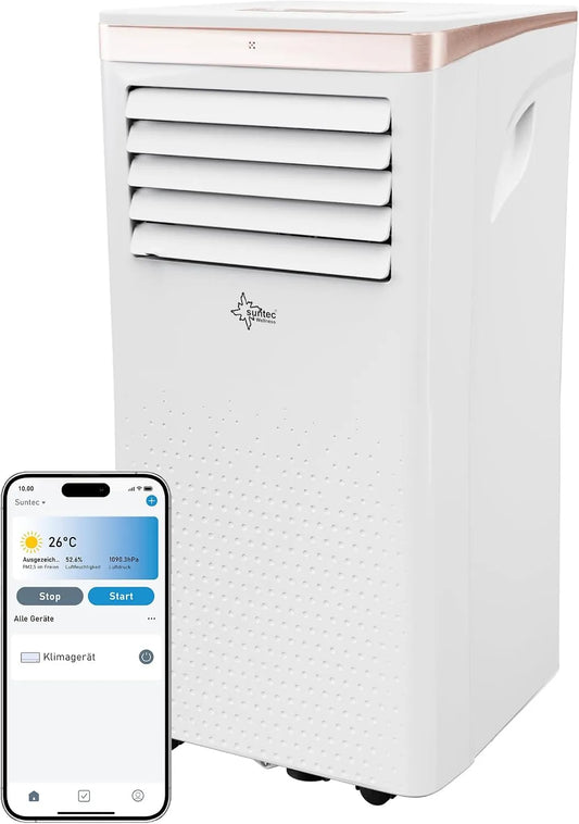 Suntec Wellness, Mobile klimaanlæg, Suntec Mobile klimaanlæg Coolfixx 9000 BTU Design rosé App - Klimaanlæg mobil og, Roser, 9000 BTU, 2 v