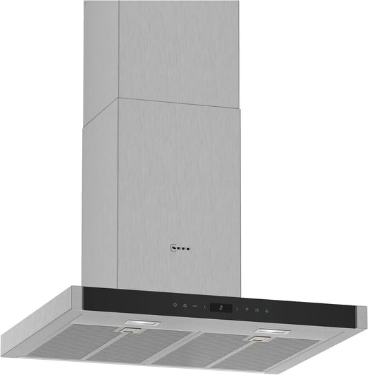 Neff D65BMP5N0, Væghængte emhætter, område N70, 60cm, udstødnings- eller recirkuleret luft, energieffektivitet A, Sølv