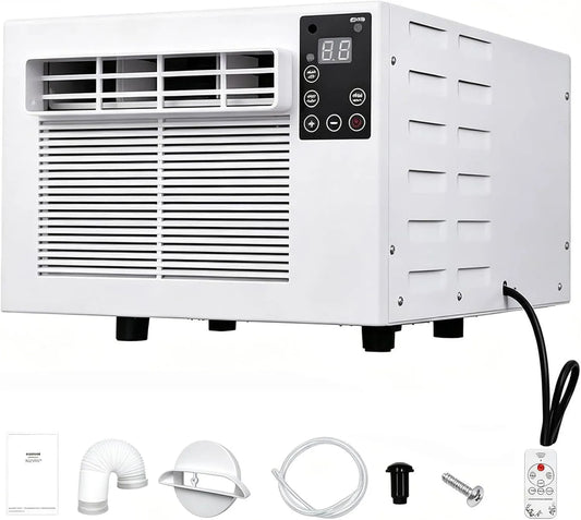 WACLMOTAKE, Mobile klimaanlæg, Bærbart miniklimaanlæg med fjernbetjening af lav støj, Hvid, 10 kg, 460 × 285 × 230 mm, 45 dB