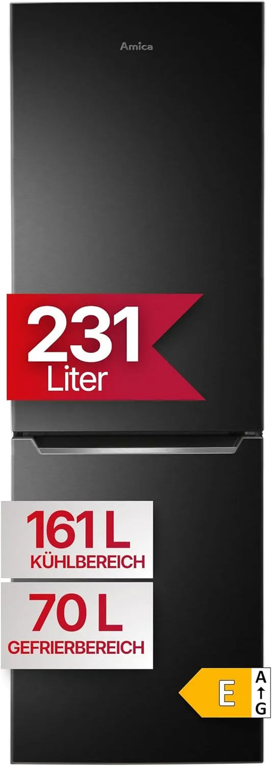 Amica 170x54x59.1, Køle-/fryseskabe, Cooling and Frysing Combination 231 L cm Total NoFrost AKG 3875 S, Hvid, 231 L, 170x54x59, 1 cm, 161 l