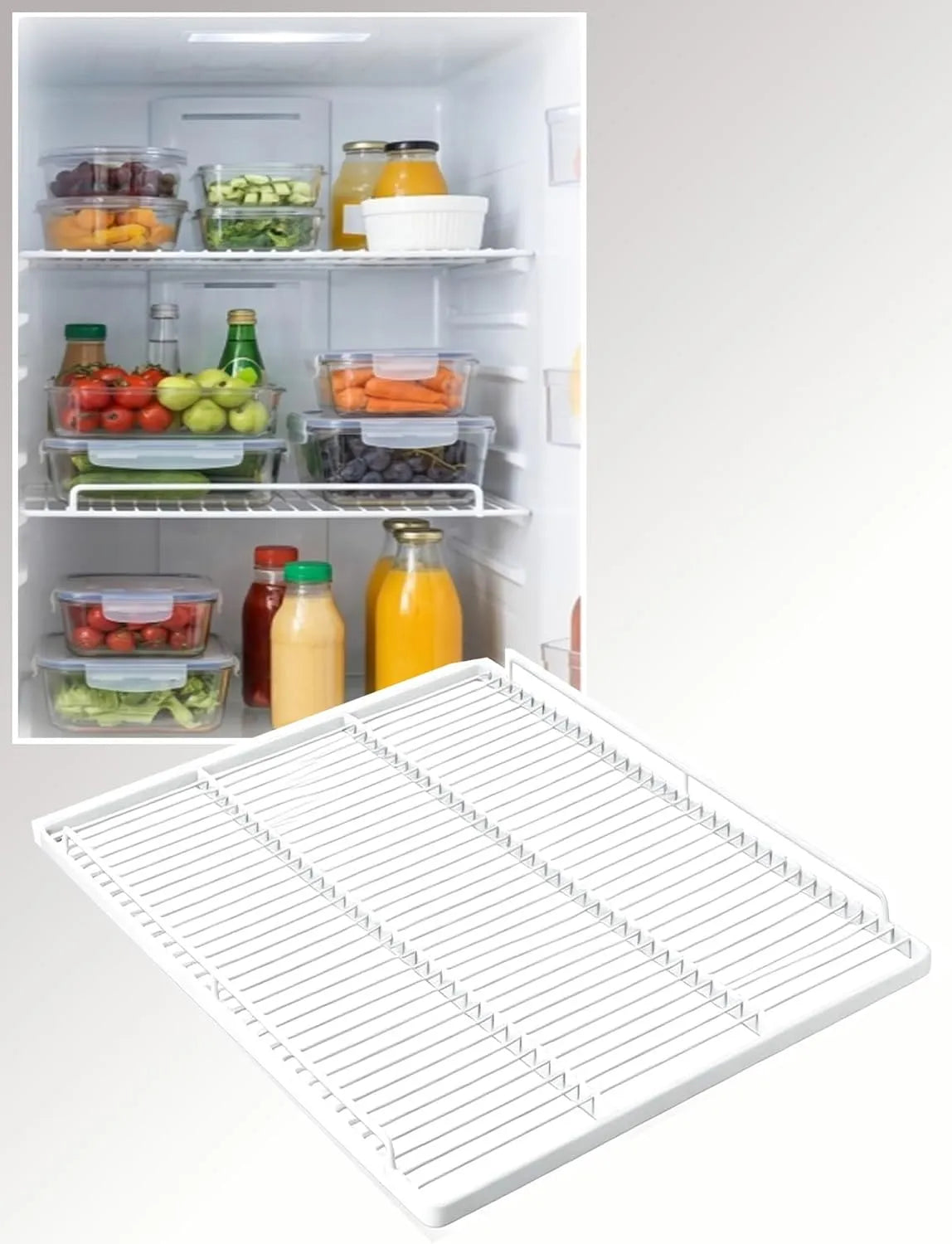 Generisch, Dørrum, Erstatning til kommerciel wire- på fryser, køleskab rack, Hvid, 11 mm, 1, 5 cm, 12 mm, 3 mm