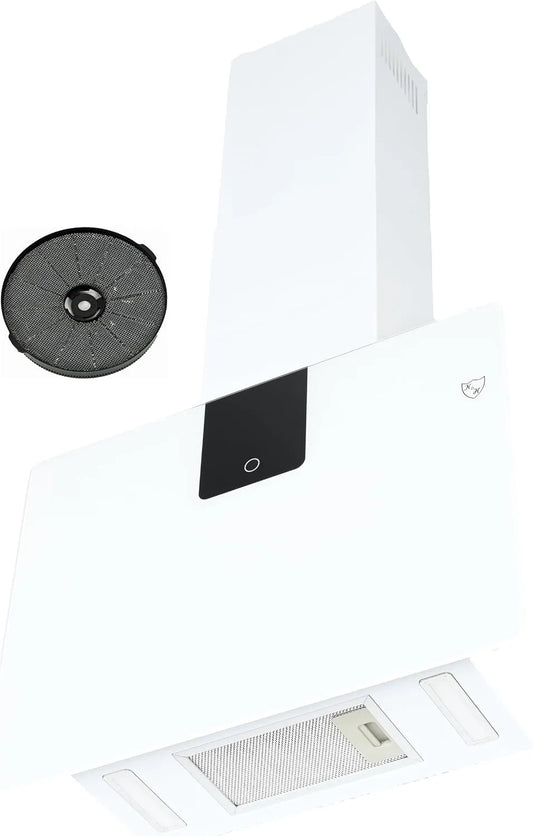 K&H VH-60W, Væghængte emhætter, K & H Hovedløse område hætte 60cm væg hætte [UMLUFT & ABLUFT] - Trigger hætte med, Hvid, 60cm, 60W, 3 l, 80W