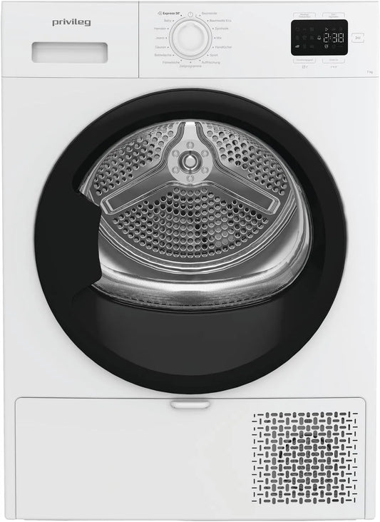 Privileg, Varmepumpetørretumblere, Advoege PD 7D WMB tørretumbler - tørring 7 kg - krybebeskyttelse - 15 elektronisk, Sort, 7 kg