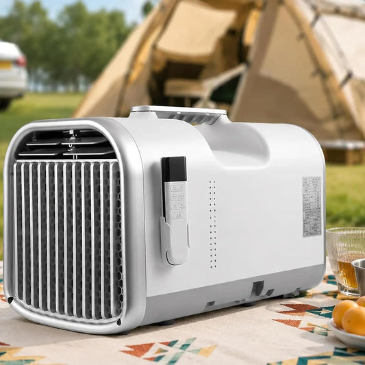ZenSeFarin 4-in-1, Mobile klimaanlæg, Bærbar aircondition til camping, mobil aircondition til telt & autocamper, 4--1, Hvid, 1300W, 5100 BTU