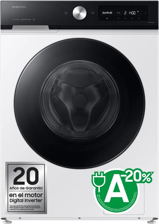 Samsung WW90DB8U95GHU3-9KG WW90DB8U95GHU3, Vaskemaskiner, 9KG, klasse A, hvid, med SmartThings og kunstig intelligens, 90DB, 95G