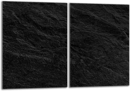 DarHaus, Arbejds- og varmeplade, Stovedækplade Sæt 2x40x52 cm Ceranfeld dækglas Spray beskyttelsesdækplade, Sort, 2x40x52 cm, 4 mm, 40 cm