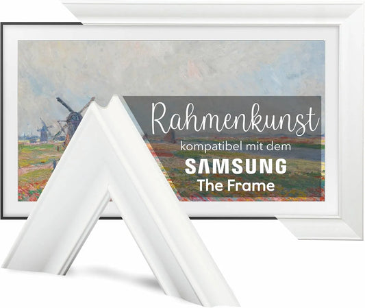 TV Guard 85-Zoll-TV-Rahmen, Skærmbeskyttelse til TV, 85- tommer TV-ramme til Samsung Ramme & Pro kompatibel, Moderne Hvid, velegnet, Hvid, 85 inch