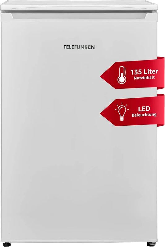 TELEFUNKEN, Køleskabe uden køleskab, Telefoner køleskab uden fryser, Hvid, 135 l, 91 kW, 41 dB, 3V