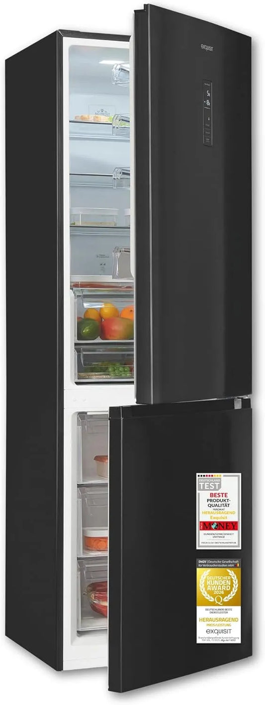 Exquisit, Køle-/fryseskabe, Udsøgte køleskabe-fryser, Hvid, 347 l, 243, 0 l, 104, 6, 0 kg
