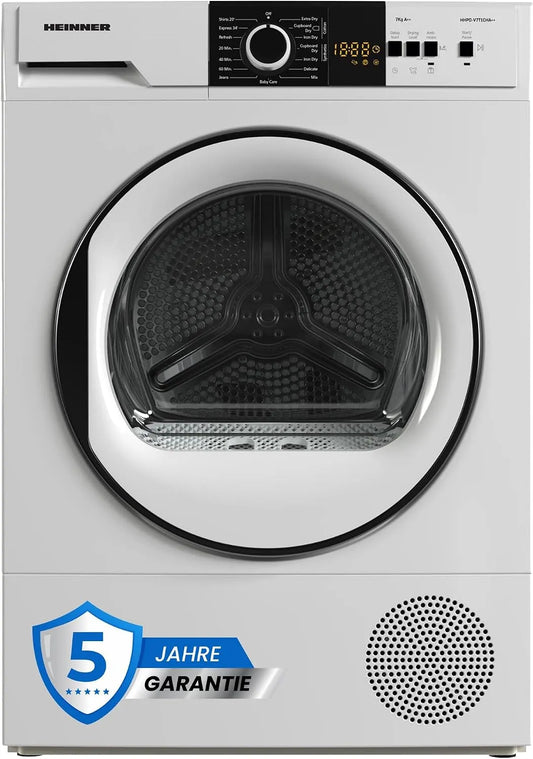 HEINNER HHPD-V9T1CHA, Varmepumpetørretumblere, ++ HHPD- + + Varmepumpe tørretumbler 9 kg - energieffektivitet klasse A + +, 15, Sort, 9 kg