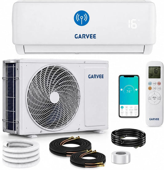 RBFGYIOP 24h-Timer, Split-klimaanlæg, Split aircondition 12000 BTU, inverter klimaanlæg Split med varmefunktion, Hvid, 12000 BTU, 3, 5 kw, 19 dB