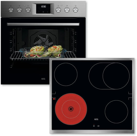 AEG AMZ110HSM OU5AE20SM, Komfursæt, build- in komfur sæt, bestående af komfur serie 5 med ring varm luft: ensartet, Sort, 60cm