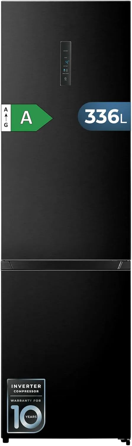 Cecotec, Køleskabe, Køleskab Combine Total Nr. Frost 336L Bolero CoolMarket Combi 336 Dark A. 201cm, Hvid, 336L, 201cm, 35 dB, 5 × 57
