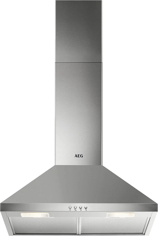 AEG DKB2630M, Væghængte emhætter, Fejleudtrækker hætte / Serie 3000 med LED-belysning / Udstødningsluft eller, Sølv, 60cm, 73 dB